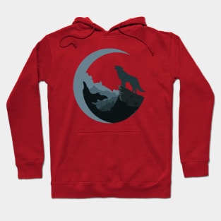 The Wolf who loves the moon Hoodie